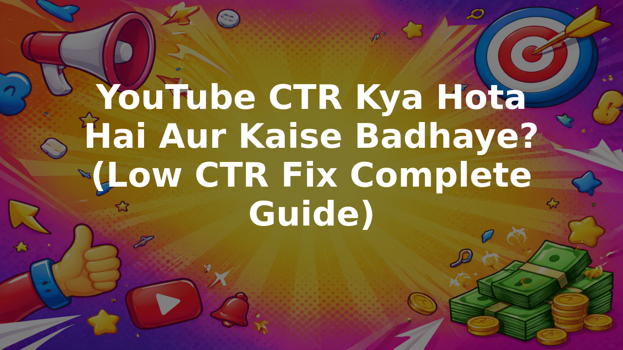 YouTube CTR Kya Hota Hai Aur Kaise Badhaye? (Low CTR Fix Complete Guide)