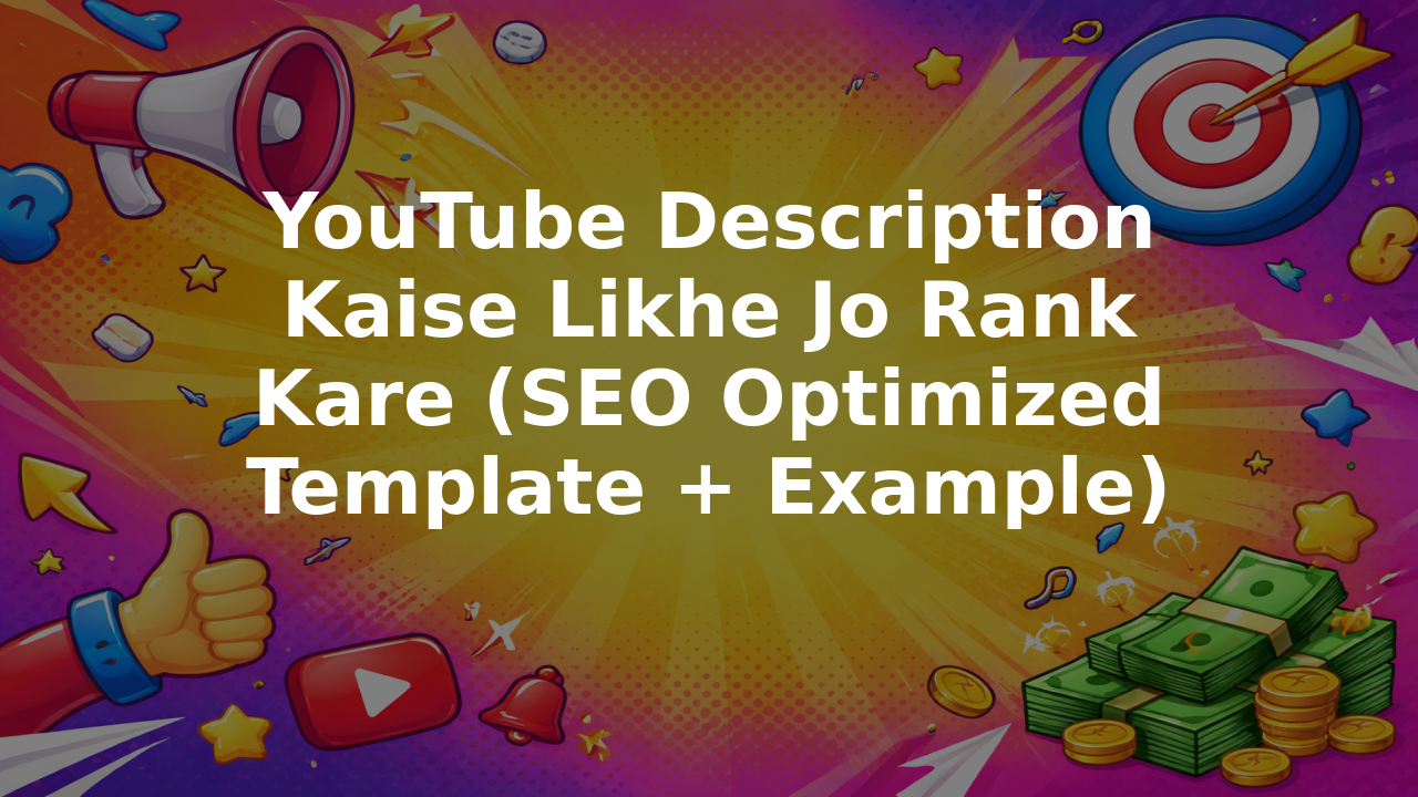 YouTube Description Kaise Likhe Jo Rank Kare (SEO Optimized Template + Example)
