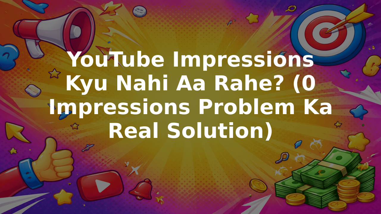YouTube Impressions Kyu Nahi Aa Rahe? (0 Impressions Problem Ka Real Solution)