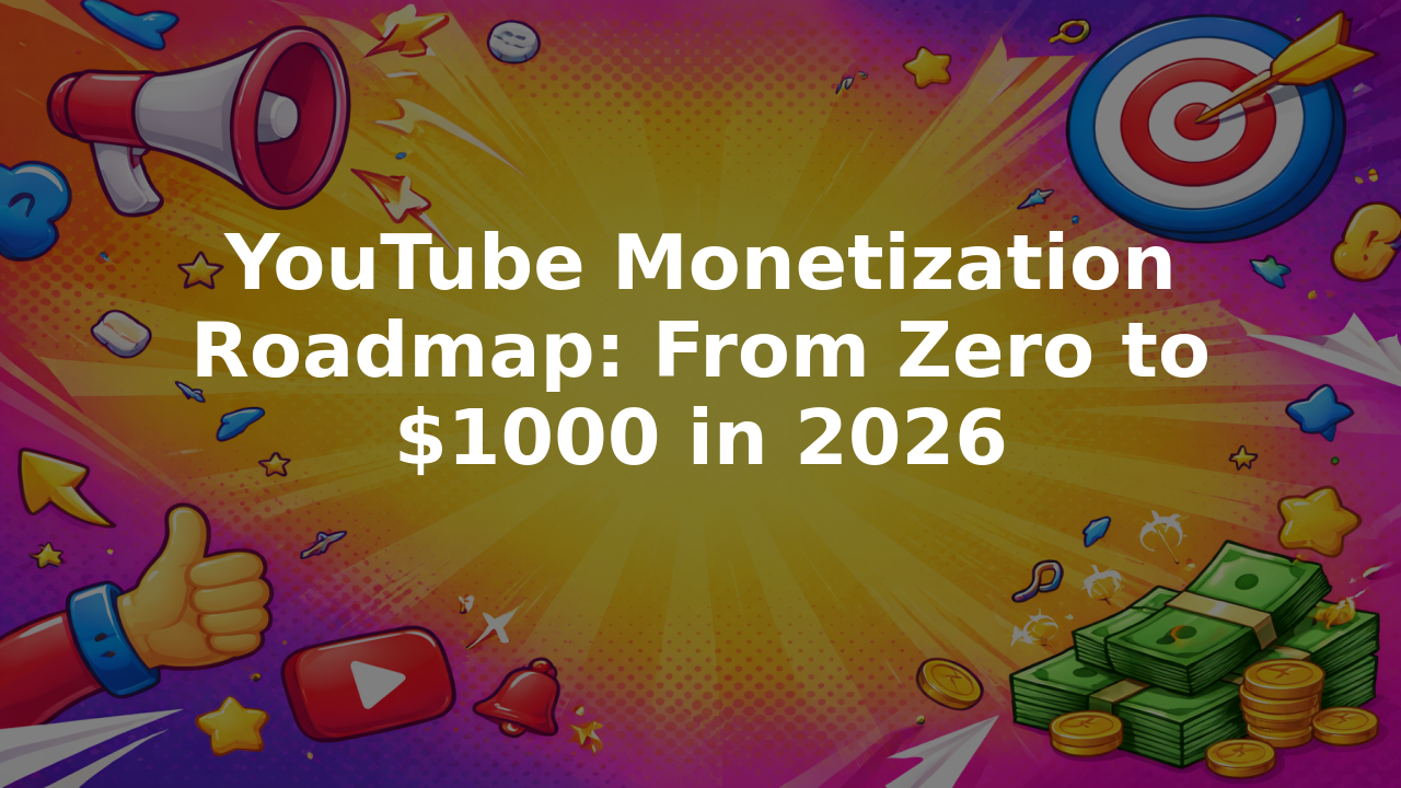 YouTube Monetization Roadmap: From Zero to $1000 in 2026