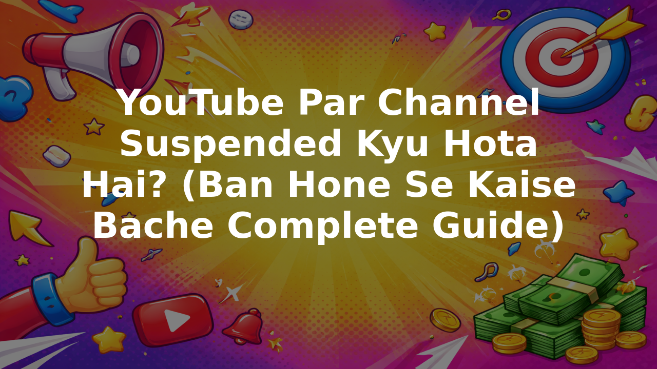 YouTube Par Channel Suspended Kyu Hota Hai? (Ban Hone Se Kaise Bache Complete Guide)