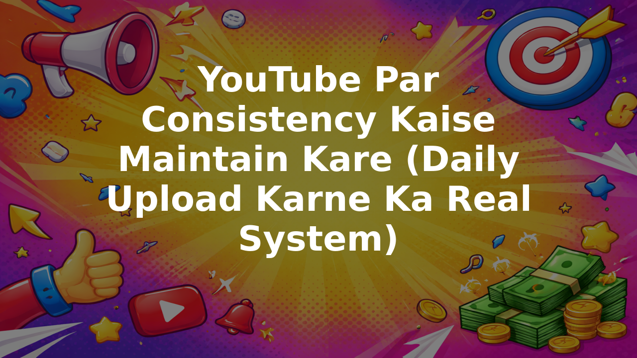 YouTube Par Consistency Kaise Maintain Kare (Daily Upload Karne Ka Real System)