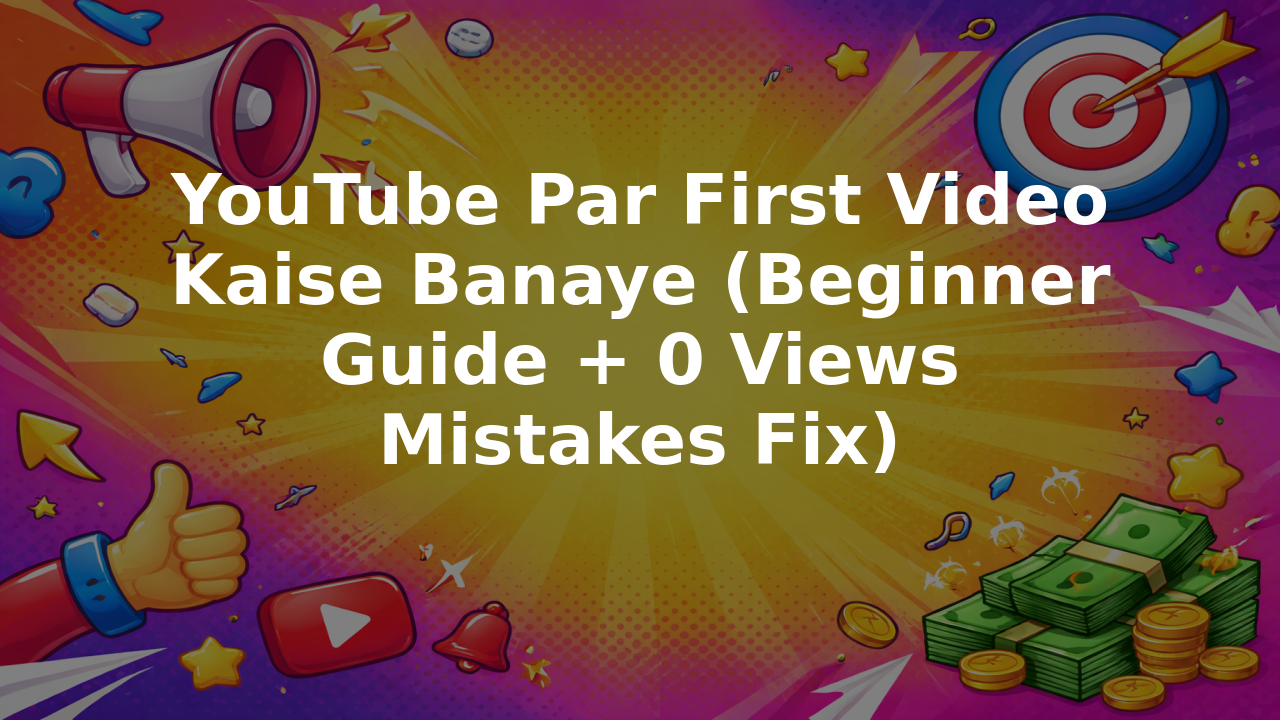 YouTube Par First Video Kaise Banaye (Beginner Guide + 0 Views Mistakes Fix)