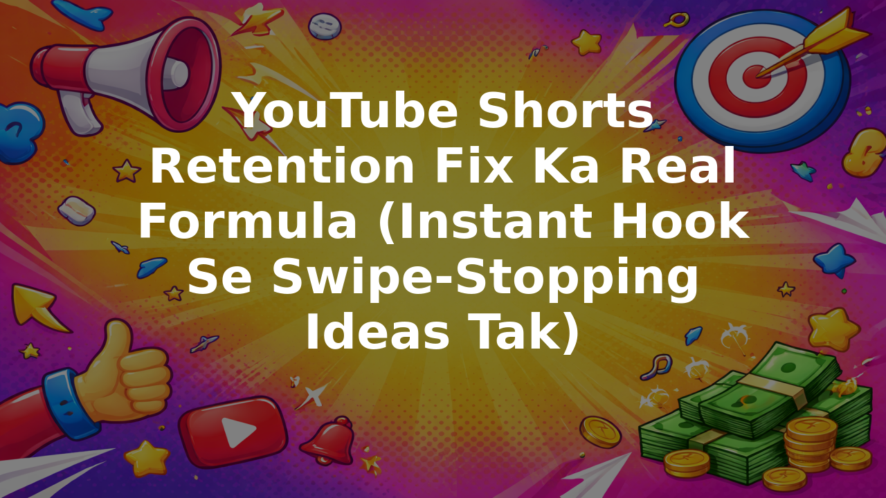 YouTube Shorts Retention Fix Ka Real Formula (Instant Hook Se Swipe-Stopping Ideas Tak)