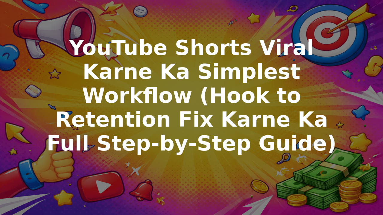 YouTube Shorts Viral Karne Ka Simplest Workflow (Hook to Retention Fix Karne Ka Full Step-by-Step Guide)